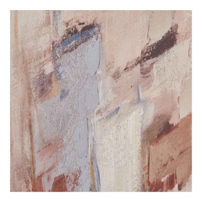 Inez canvastryk med håndmalede detaljer, sandbeige, 100 x 150 cm
