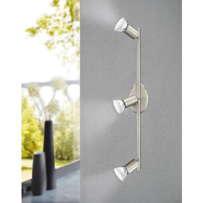 EGLO BUZZ-LED spotlampe, GU10, børstet stål