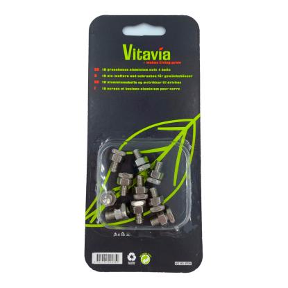 Vitavia bolte og møtrikker, rustfri - 10 stk.