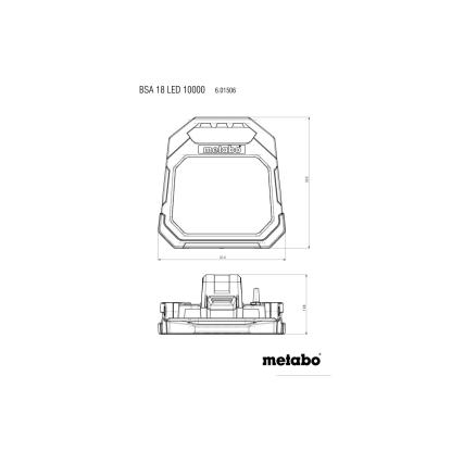 Metabo BSA 18 LED 10000 arbejdslampe, 18V, uden batteri og lader