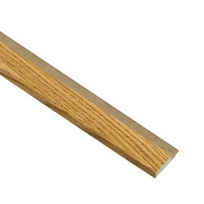 I-Wood afslutningsliste til akustikpanel, brun olieret, brun filt og lys kerne, egefiner, 16 x 42 mm