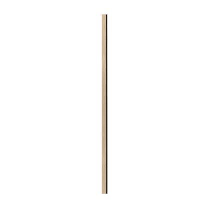 I-Wood afslutningsliste til 4-lamel akustikpanel, hvid olieret, sort filt og sort kerne, egefiner, 17 x 67 mm
