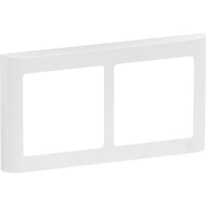 Lauritz Knudsen FUGA SOFT designramme, vandret, hvid, 2 moduler