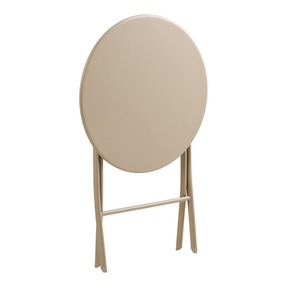 Arcas cafésæt med to stole og et bord, stål/reb, taupe