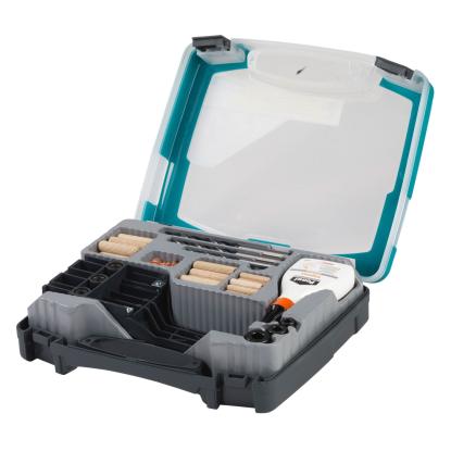 Wolfcraft dyvelmaster med tilbehør i plastkuffert, Ø6/8/10 mm