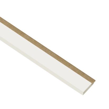 I-Wood afslutningsliste til akustikpanel, hvidmalet, brun filt og lys kerne, folie, 16 x 42 mm