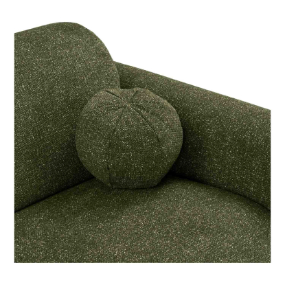 Clyde venstrevendt loungesofa med to puder, olivengrøn