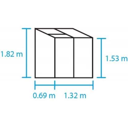 Halls Altan 2 vægdrivhus 0,9 m², grøn, 3 mm glas