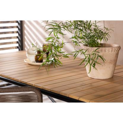 Venture Design Holmbeck havebord, sort/natur, 90 x 200 cm