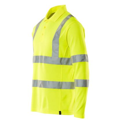 MASCOT SAFE CLASSIC poloshirt, langærmet, hi-vis gul