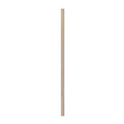 I-Wood afslutningsliste til 4-lamel akustikpanel, ubehandlet natur, grå filt og sort kerne, egefiner, 17 x 67 mm