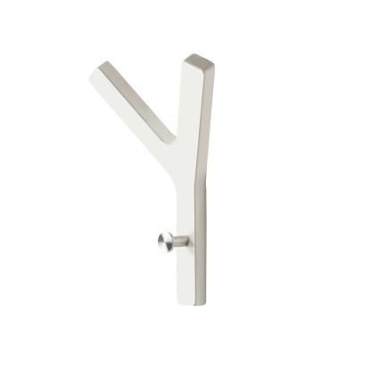 Hoigaard Mini Y-Hook knage, lakeret hvid og stål