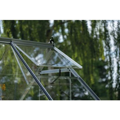 Halls Icon 6 drivhus 4,9 m², alu, 3 mm glas
