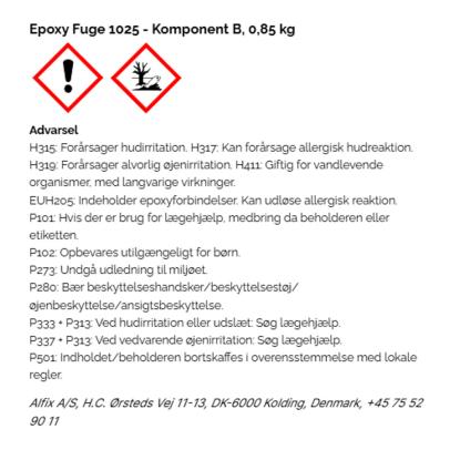 Alfix EpoxyFuge 1025 hærder, B-komponent, til svømmebassiner - 0,85 kg