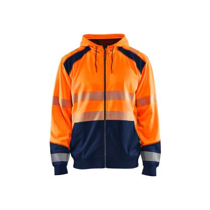 Blåkläder 3546 high vis hættetrøje, hi-vis orange/marineblå