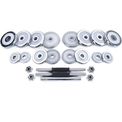 Viking Sports dumbbell/vægtstangs sæt med kuffert, krom - 30 kg