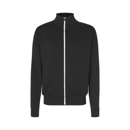ID 0626 sweat cardigan med kontrast, sort