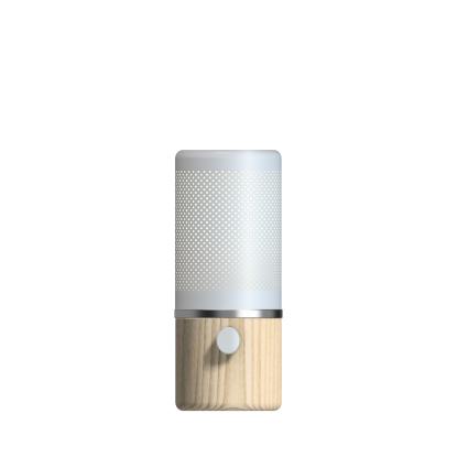 Herstal Jazz bordlampe, E27, ask/mat hvid