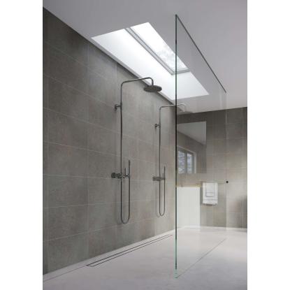 Fibo Cement vådrumspanel med 60 x 30 cm fliselook, 10 x 600 x 2400 mm, grey concrete extra matt