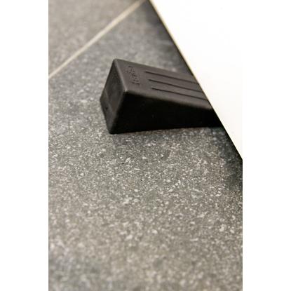 Habo dørkile, gummi, mat sort, 95 mm