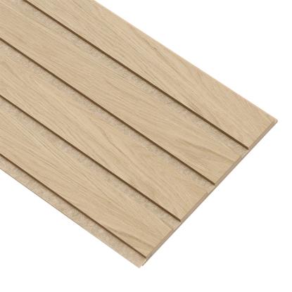 I-Wood Basic 4-lamel akustikpanel, hvid olieret, beige filt og lys kerne, egefiner, 16 x 300 mm 
