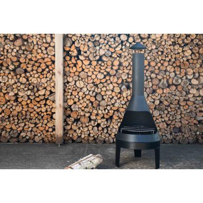 Venture Design Marongo havepejs, sort, 152 x Ø55 cm