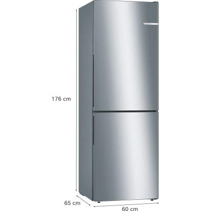 Bosch KGV332LEA fritstående kølefryseskab, 195 + 94 liter