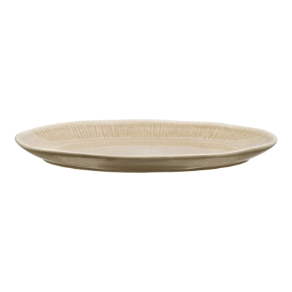 Viola serveringsfad, stentøj, beige, 21,5 x 30 cm