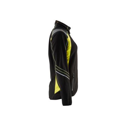 Blåkläder 4973 dame microfleece jakke, sort/hi-vis gul