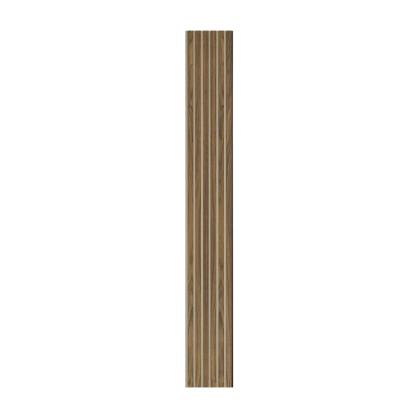 I-Wood Medio+ Original akustikpanel, klar olieret, beige filt og sort kerne, valnøddefiner, 17 x 300 mm
