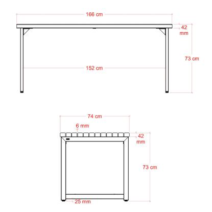 PLUS Trend Living plankebord, ThermoWood, sort, 166 cm