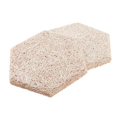 FibroTech Hexagon Multifin træbetonplade, hvid, 25 x 289 x 250 mm - 18 stk.