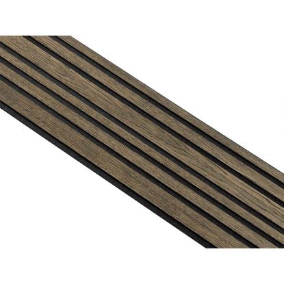 I-Wood Medio+ Mixed akustikpanel, sort olieret, sort filt og sort kerne, egefiner, 17 x 300 mm