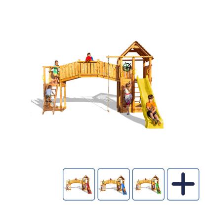 Fungoo Fortress TipTop Rainbow legetårn med rutsjebane
