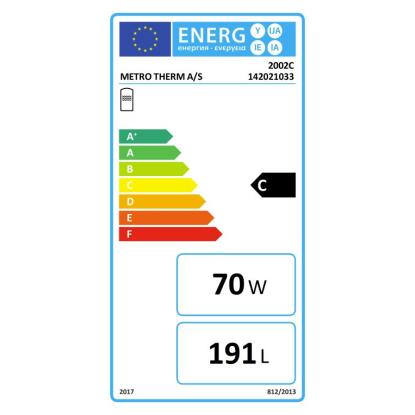 METRO THERM 200 combibeholder til centralvarme, 1450 x 600 x 615 mm - 191 liter