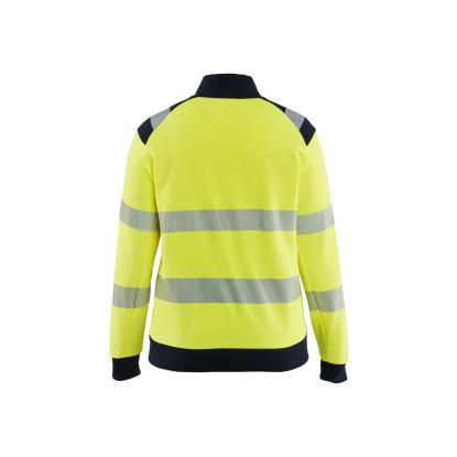 Blåkläder 3471 dame multinorm sweatshirt full zip inherent, hi-vis gul/marineblå