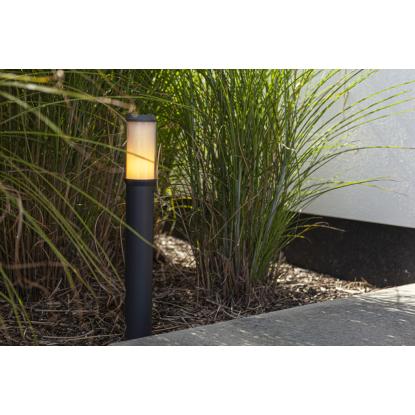 LUTEC HEROS udendørs bedlampe, 1 lyskilde, H70 cm, E27, IP44, mørk grå