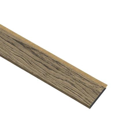 I-Wood afslutningsliste til 3-lamel akustikpanel, sort olieret, brun filt og sort kerne, egefiner, 17 x 92 mm