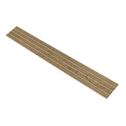 I-Wood Basic 4-lamel akustikpanel, mørkebrun olieret, beige filt og sort kerne, egefiner, 17 x 300 mm 