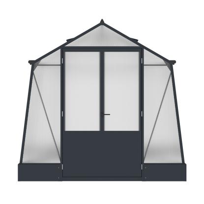 Westmann Aurora 810 drivhus, aluminium/polycarbonat, antracitgrå - 7,6 m²