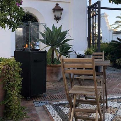 Muztag Malaga terrassevarmer til gas, sort
