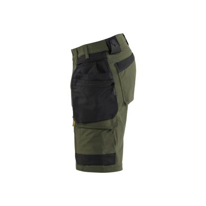 Blåkläder 1702 håndværker shorts 4-vejs stretch, skovgrøn/sort