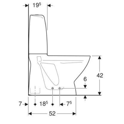 Ifö Sign 6860 toilet med lukket S-lås, hvid