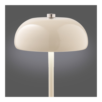Margate LED bordlampe, genopladelig, H18 cm, beige