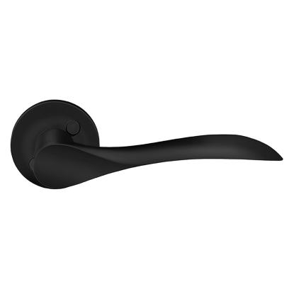 Beslagsboden dørgreb med roset, udendørs, 128 mm, mat sort