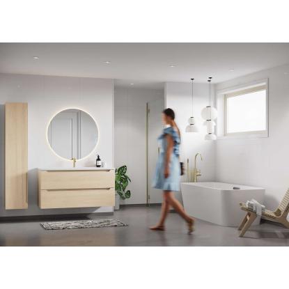 Fibo Colour vådrumspanel med 60 x 40 cm fliselook, 10 x 600 x 2400 mm, denver white high gloss