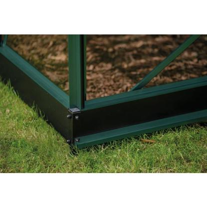 Halls Icon 8 drivhus 9,7 m², grøn, 3 mm glas