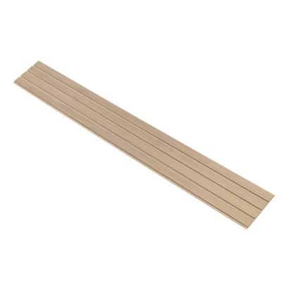 I-Wood Basic 4-lamel akustikpanel, ubehandlet natur, beige filt og lys kerne, egefiner, 16 x 300 mm 