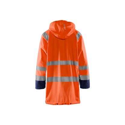 Blåkläder 4324 high vis regnjakke level 1, hi-vis orange/marineblå