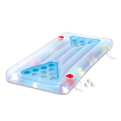 Summer Waves Aqua Glow beer pong luftmadras med lys, 19 x 84 x 160 cm